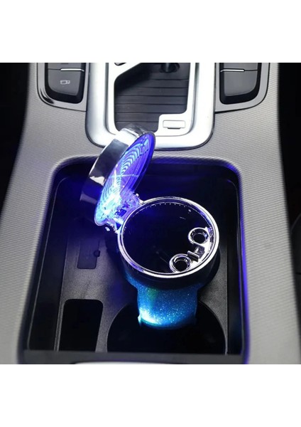 Araç İçi Oto Kokusuz Küllük RGB Işıklı Kapaklı indirimleri