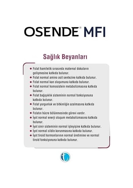 Osende Mfi Metilfolat & Iyot 30 Tablet modelleri