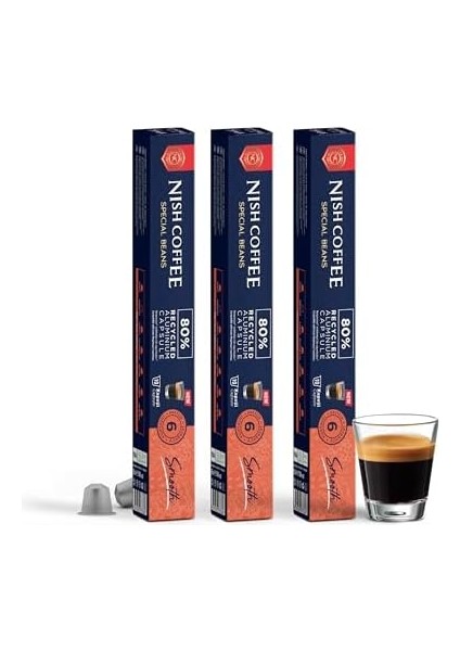 Nish Kahve Kapsül Kahve 4 Smooth 3'lü Set Nespresso Uyumlu 30 Adet