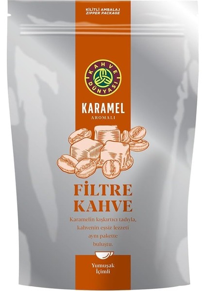 Kahve Dünyası Filtre Kahve Karamel Aromalı Kilitli 250 gr