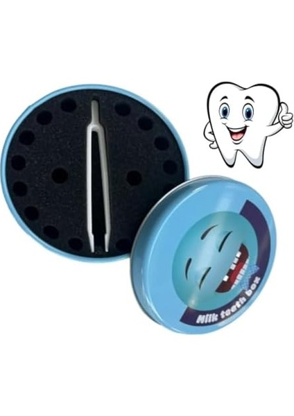 Hdg Çocuk Süt Dişi Saklama Kutusu Diş Albümü Mavi - Metal Kutuda - Diş Saklama Kutusu fiyatları