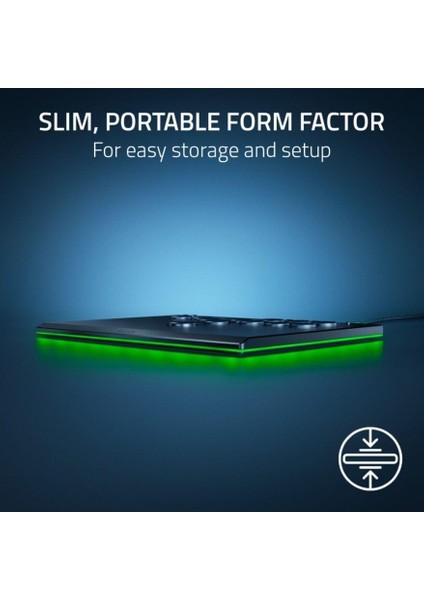 Kitsune - Ps5 ve Pc Için Optik Tüm Düğmeli Arcade Kontrol Cihazı (4 Hassas Hareket Tuşlu Düzen, Düz Doğrusal Optik Anahtarlar, Ince, Taşınabilir Gövde) Siyah fiyatları