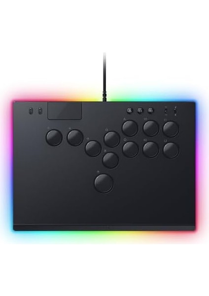 Kitsune - Ps5 ve Pc Için Optik Tüm Düğmeli Arcade Kontrol Cihazı (4 Hassas Hareket Tuşlu Düzen, Düz Doğrusal Optik Anahtarlar, Ince, Taşınabilir Gövde) Siyah modelleri