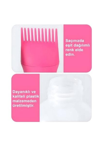 Selenica Taraklı Saç Boyama Şişesi Saç Bakım Yağı Uygulama Tarağı Saç Dip Boyası Uygulama Şişesi