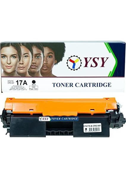 Ysy Hp M102 M130 M132 LBP110 LBP112 LBP113 MF110 MF112 MF113 CF217A (17A) & Can. CRG-047 1600(1.6K) Sayfa Verimli Muadil Toner (Siyah) modelleri