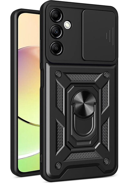 Samsung Galaxy A14 Kılıf Magnetik Standlı Kamera Korumalı Sürgülü Kapak