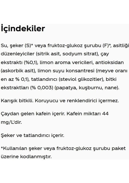 Fusetea Limon Aromalı Kutu 6X330 ml modelleri