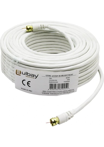 25 Metre RG6U Uydu Anten Kablosu (5047)