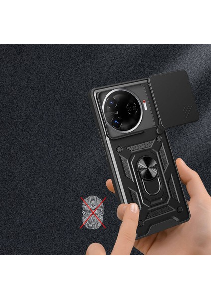 Tecno Camon 30 Pro 5g Kılıf Magnetik Standlı Kamera Korumalı Sürgülü Kapak modelleri