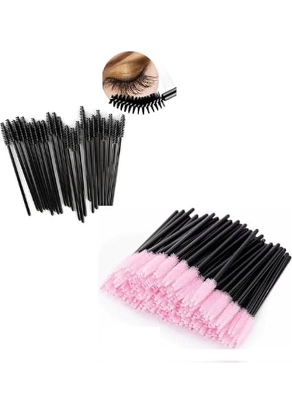 Hannah Kaş/kirpik Lifting Kalıcı Makyaj Uygulama Fırçaları Pembe/siyah Renklerde 100 Adet modelleri