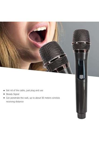 Kablosuz Karaoke Mikrofonu 6.35MM Amfi Hoparlör Için ve Sahne Performansı Çok Amaçlı Aktiviteler Için Tak ve Çalıştır Kablosuz Mikrofon Dış Mekan Kullanıma Uygun WN03(TEKLI Mikrofon) fiyatları