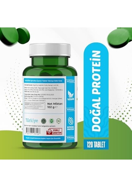 Algolina Spirulina Tablet 600 Mg - 120 Tablet