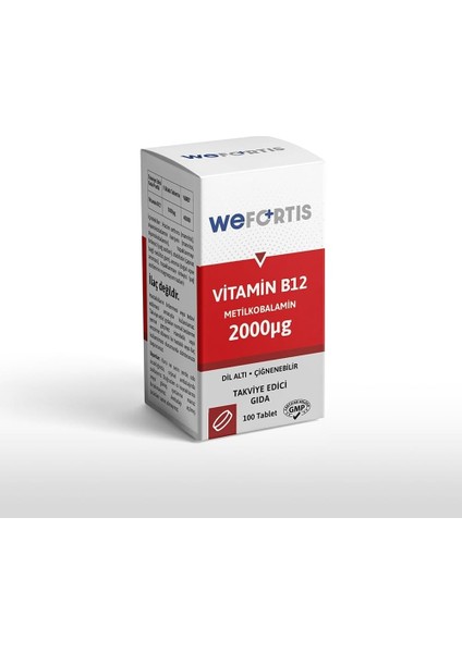 Wefortis B12 (Methylcobalamin) 100 Çiğneme Tablet fiyatları