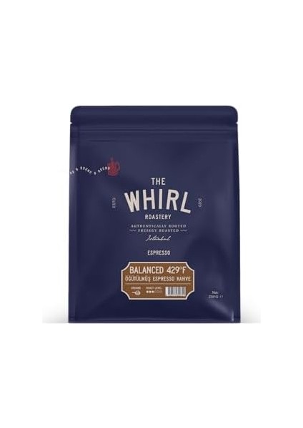 The Whirl Espresso Balanced 429°F 250 Öğütülmüş 250 G modelleri