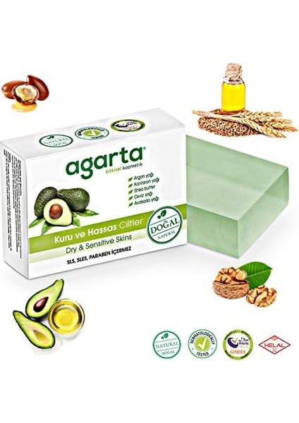 Agarta Doğal Kuru ve Hassas Ciltler Sabunu 150 gr fiyatları