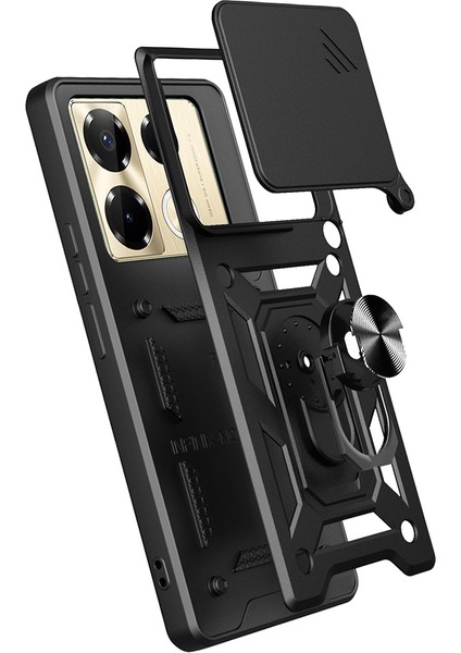 Infinix Note 40 Pro Kılıf Magnetik Standlı Kamera Korumalı Sürgülü Kapak fiyatları