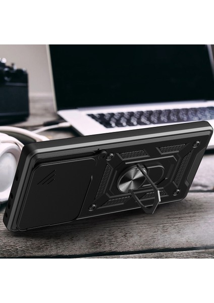 Infinix Note 40 Pro Kılıf Magnetik Standlı Kamera Korumalı Sürgülü Kapak indirimleri