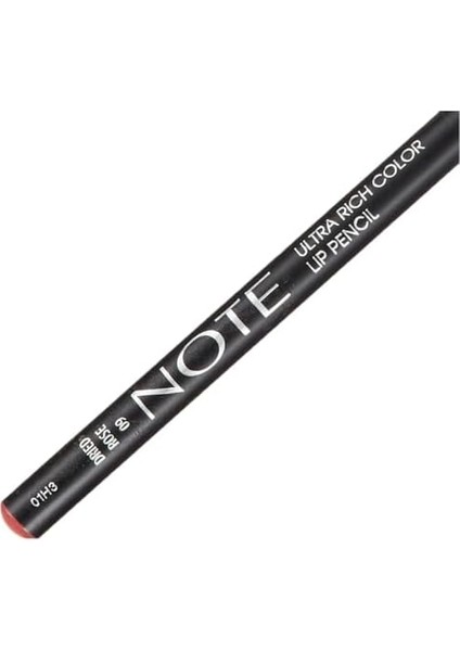 Note Ultra Rich Color Lip Pencil 09 Dried Rose Dudak Kalemi, Nude modelleri