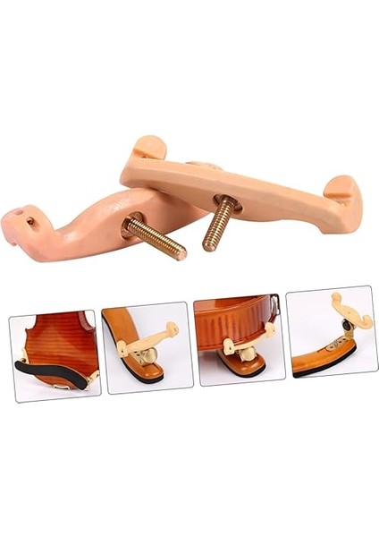 2 Adet Keman Omuzlukları Destek Köpüğü Keman Parçaları Müzik Aletleri Çalma Omuz Sıkıştırma Manşonu Keman Aksesuarı Keman Ekran Desteği Tam Boy Keman Açık Kahverengi Karın Kası modelleri