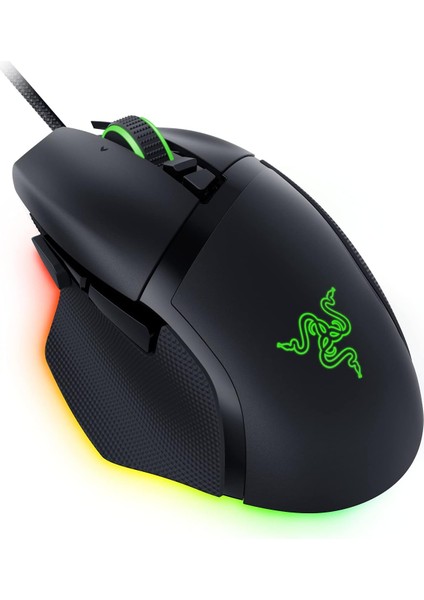 Basilisk V3 35K - Tamamen Özelleştirilebilir Ergonomik Kablolu Oyun Mouse'u - Focus Pro 35K Optik Sensör (Hyperscroll Tilt Wheel, 11 Bölgeli Chroma Aydınlatma) Siyah