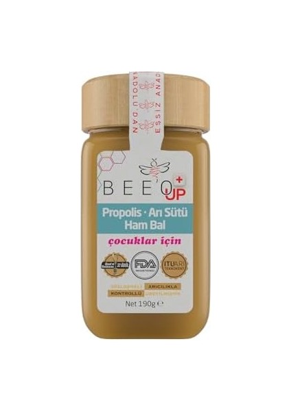 Bee'o Up Çocuklar Için Propolis Arı Sütü Ham Bal Karışımı 190 gr modelleri