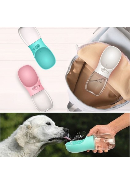 Taşınabilir Evcil Hayvan Suluğu Seyahat Kabı Kilitlenebilen Su Sızdırmaz Kap 350 ml (4940)