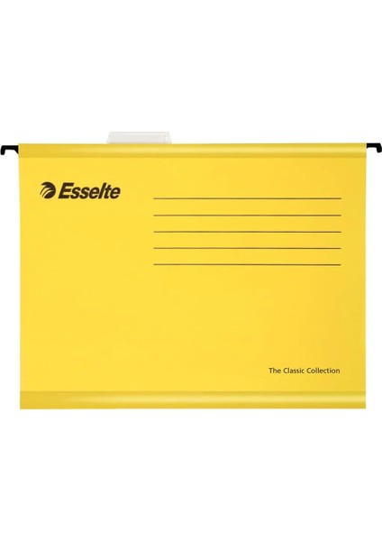 Klasik Askılı Dosya, A4, Sarı, 25'li Paket, Sekmeler Dahil, 90314