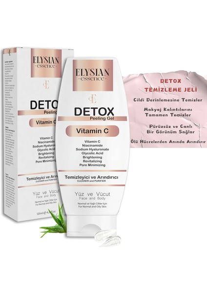 Elysian Essence Detox Peeling Jel 125 ml | Ölü Hücre Arındırıcı Temizleme Jeli | Yüz ve Vücut Temizleyici | Aha Bha, Vitamin C, Niacinamide fiyatları