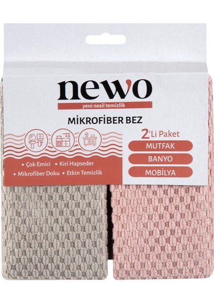 Mikrofiber Bez 2'li 4 Adet