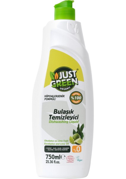 Green Organik Bulaşık Temizleyici Okaliptus Lime 750 ml