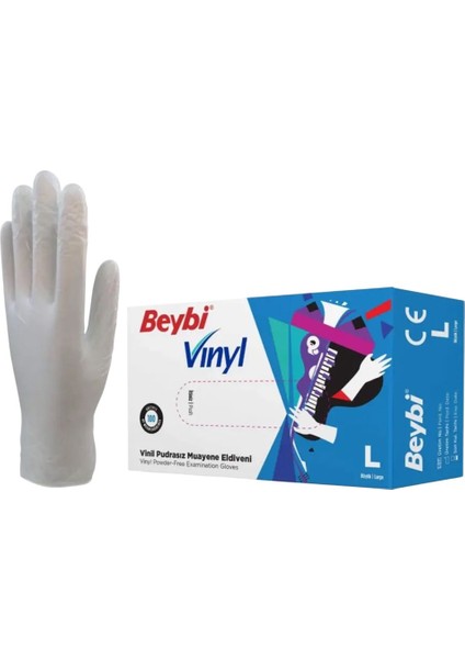 Muayene Eldiveni Vinly Large 100'lü 1 Adet
