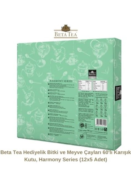 Beta Kare Harmony Poşet Çay 60'lı Set modelleri