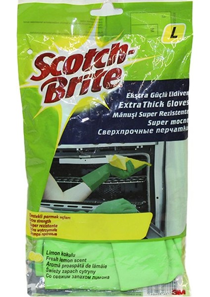 S.brite Eldiven Ekstra Guclu Limon Kokulu No:8 (L) 4 Adet