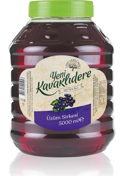 Yeni Kavaklıdere Üzüm Sirkesi 5000 ml