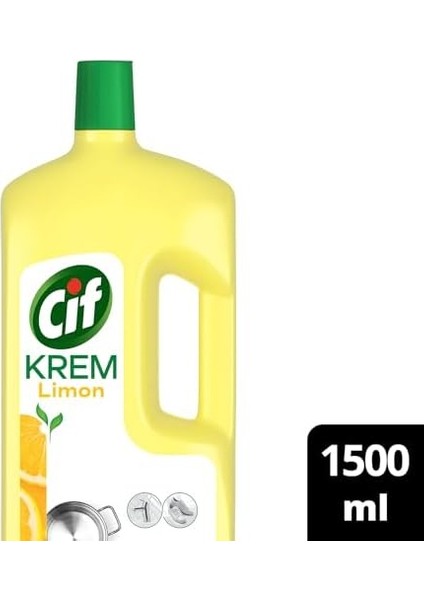 Cif Krem Yeni Nesil Yüzey Temizleyici Limon 1500 ml Tekli Paket