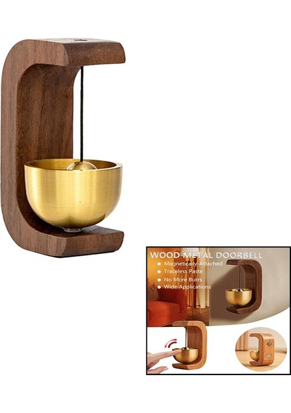 Mıknatıslı Deprem Zili - Metal Dekoratif Kapı - Dolap Zili (4940)