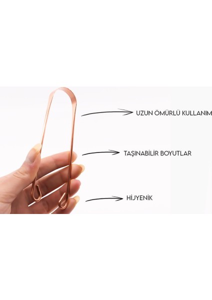 Aee® 3'lü Dil Temizleyici Seti – Paslanmaz Çelik + Bakır Dil Kazıyıcı – Taşıma Kutulu Hijyenik Ağız Bakım Ürünü – Antibakteriyel, Antialerjenik, Koku Giderici – Ağız Kokusuna Karşı Etkili Temizlik modelleri