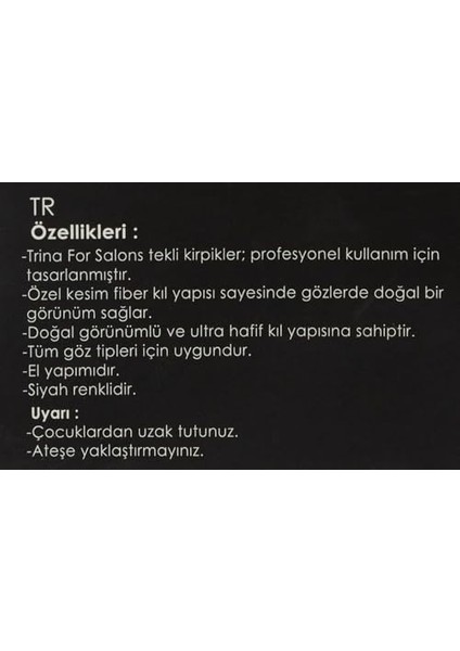 Trina Tekli, Normal- Orta Takma Kirpik (60 Adet)