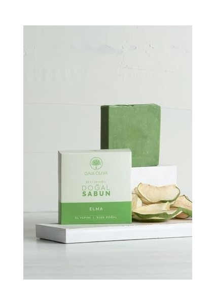 Elmalı ve Zeytinyağlı El Yapımı Doğal Sabun