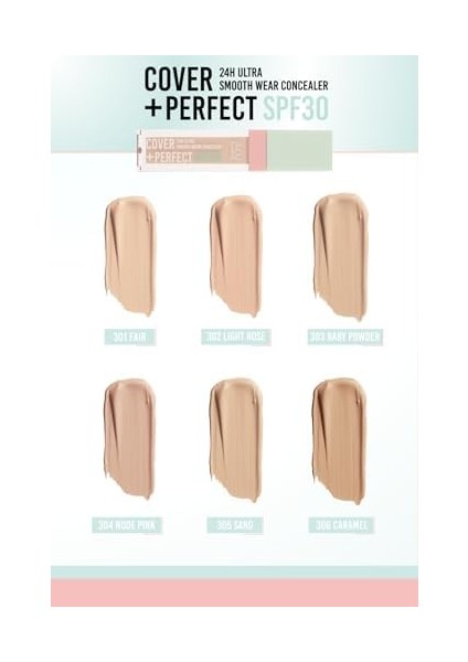 Show By Pastel Cover Perfect Concealar SPF30 Ultra Kapatıcı, 306 Caramel modelleri