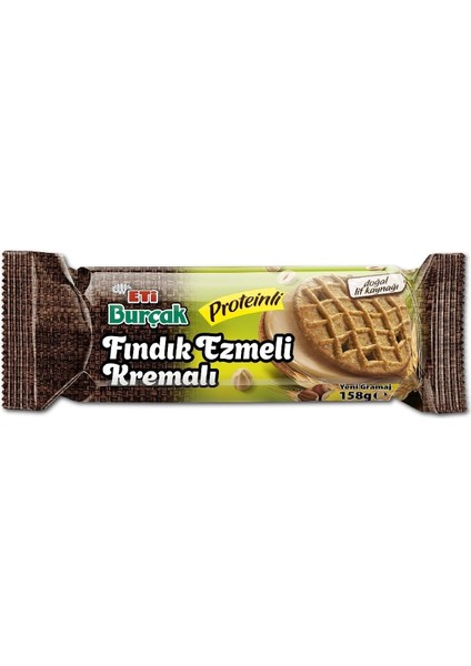 Eti Burçak Fındık Ezmeli Proteinli Bisküvi 158 G x 18 Adet
