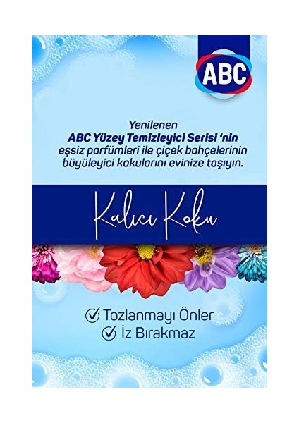 Abc Deterjan Mor Çiçekler Kalıcı Koku 2.5 L Yüzey Temizleyicisi (1 x 2500 Ml)