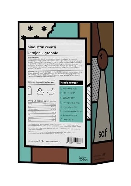 Saf Hindistan Cevizli Ketojenik Granola 250 gr