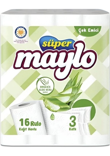 Maylo Havlu 16'li 3 Katli Aloe Vera 4 Adet