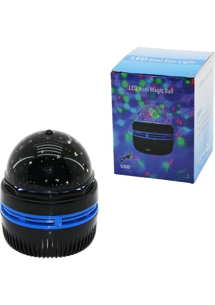 Mini Gece Lambası Pilli - Usbli Gün Işık - Renkli Işık Renk Değiştirme - Manuel Dönerl