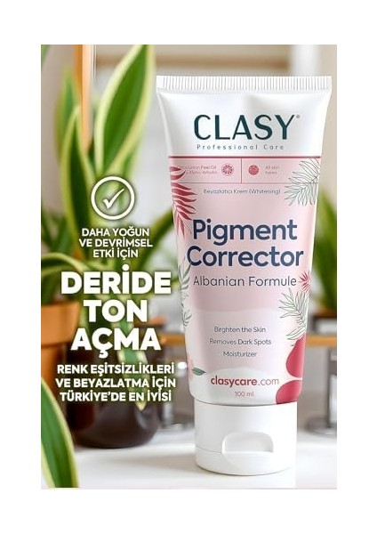 Clasycare Pigment Düzeltici – Yüzdeki Lekeler Için Krem | Cilt Tonu Eşitleyici & Aydınlatıcı Krem | Koyu Halkalar ve Kızarıklıklar Için Renk Düzeltici – 100 ml fiyatları