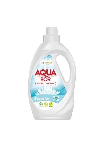Aquabor Sıvı Çamaşır Deterjanı 2,15 Lt - Beyazlar