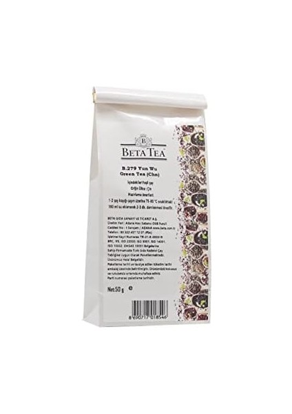 Beta Tea Yun Wu Green Tea (Chn) 50 gr - B.279 fiyatları