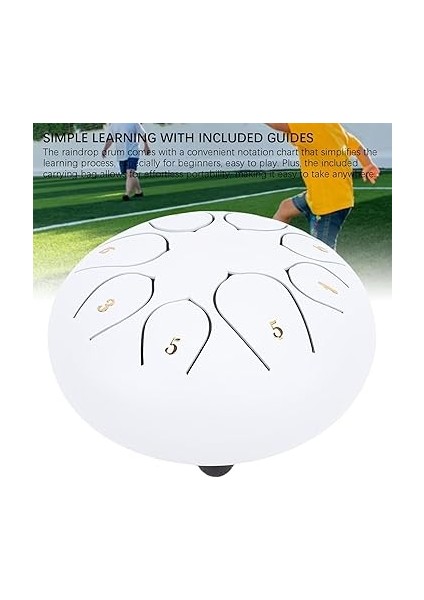 Davul, 6 Inç 8 Notlar Meditasyon Için Kamp Için Yağmur Davul (Whıte) indirimleri