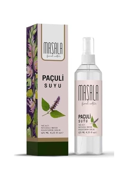 Masala Saf Paçuli Suyu 125 ML%100 Doğal Yağlı Hidrosol - Tonik Clove Floral Water Hydrosol Tonic modelleri